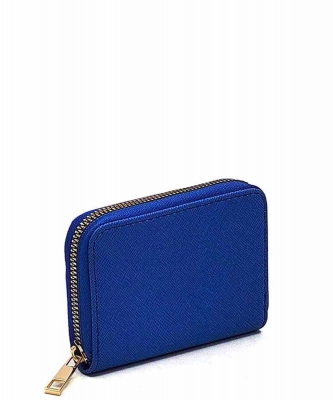 Saffiano Accordion Card Holder Wallet SA017BLUE